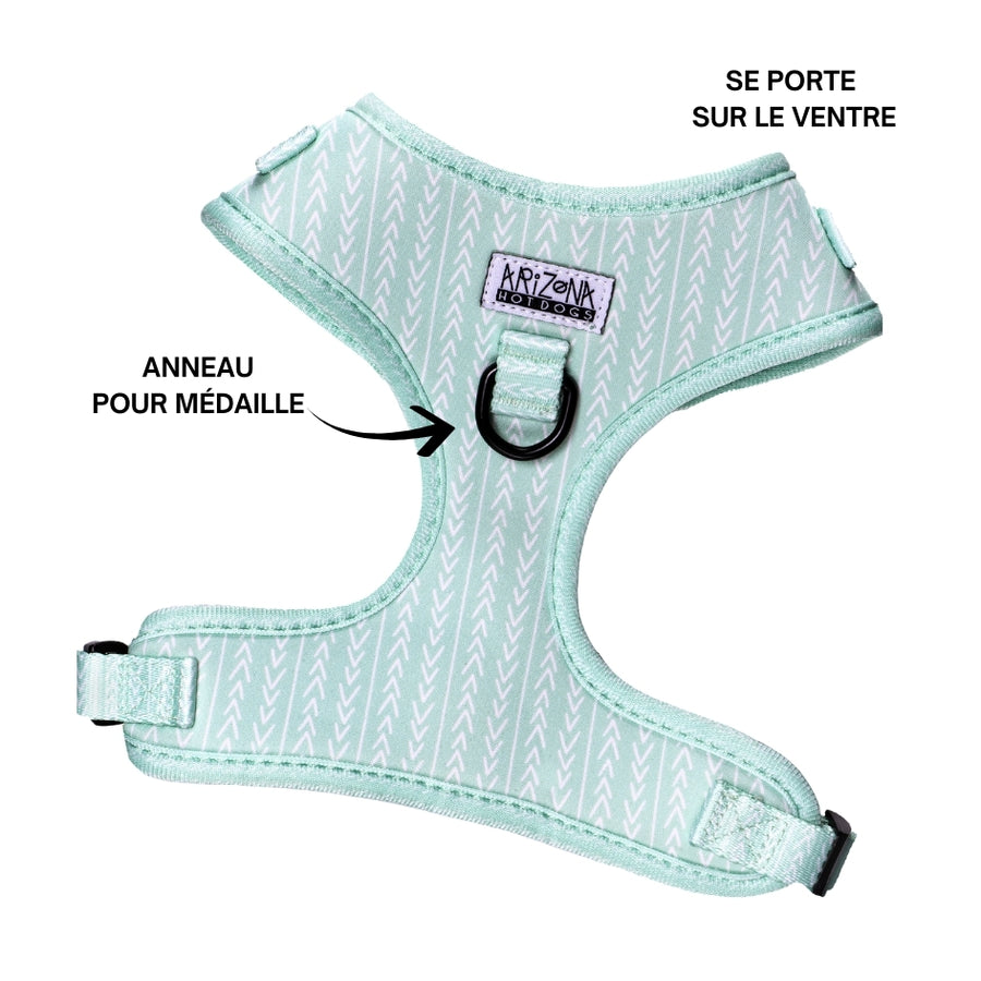 Harnais pour chien en H - Fresh Mint