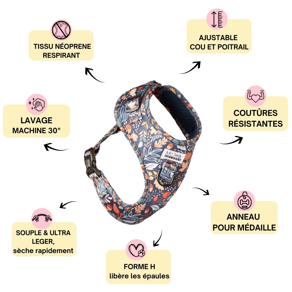 Harnais pour chien en H - Fall in Love