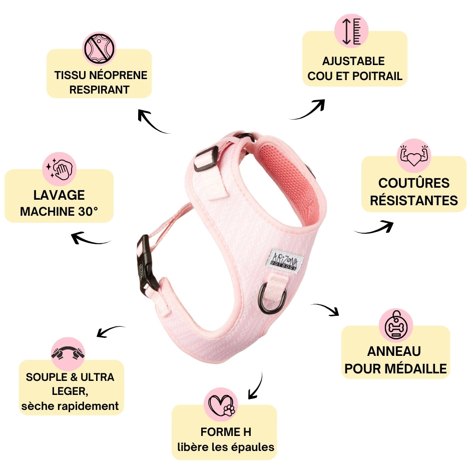 Harnais pour chien en H - Marshmallow