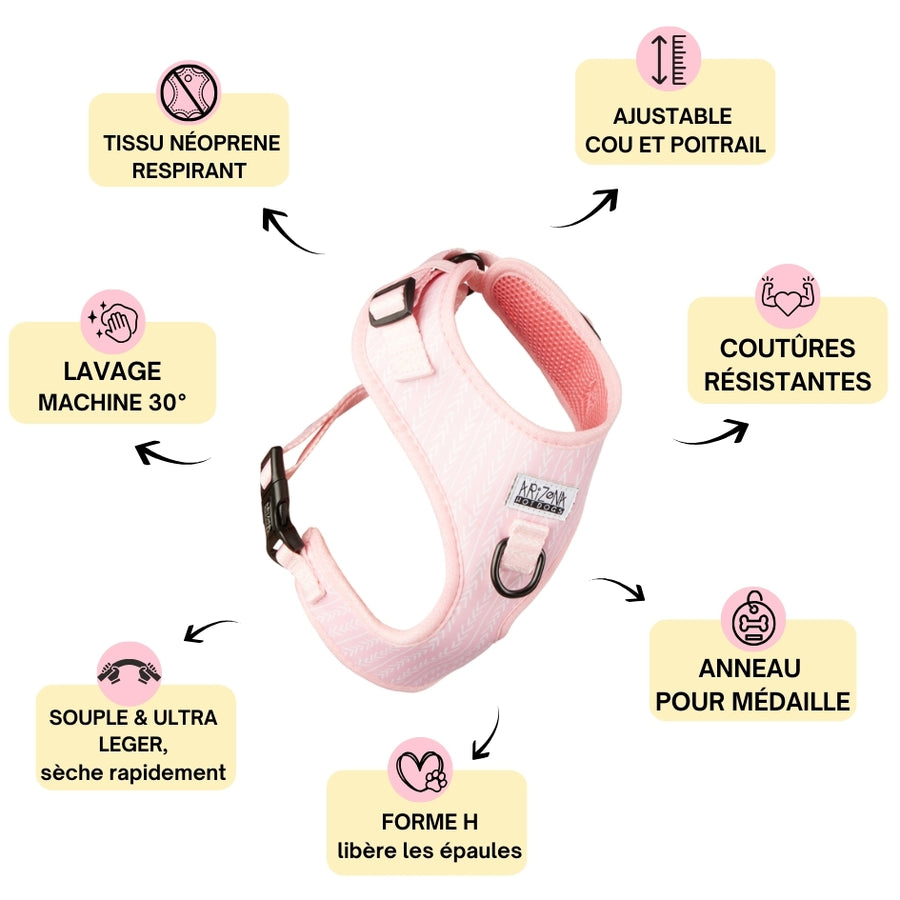 Harnais pour chien en H - Marshmallow