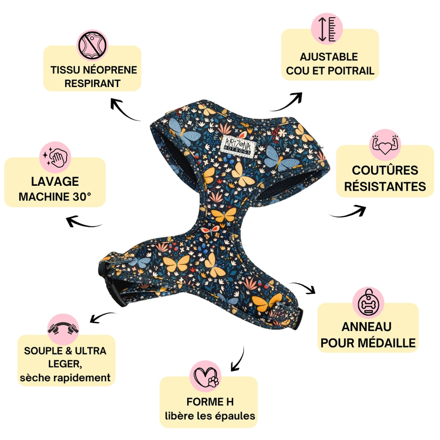 Harnais pour chien en H - Butterfly