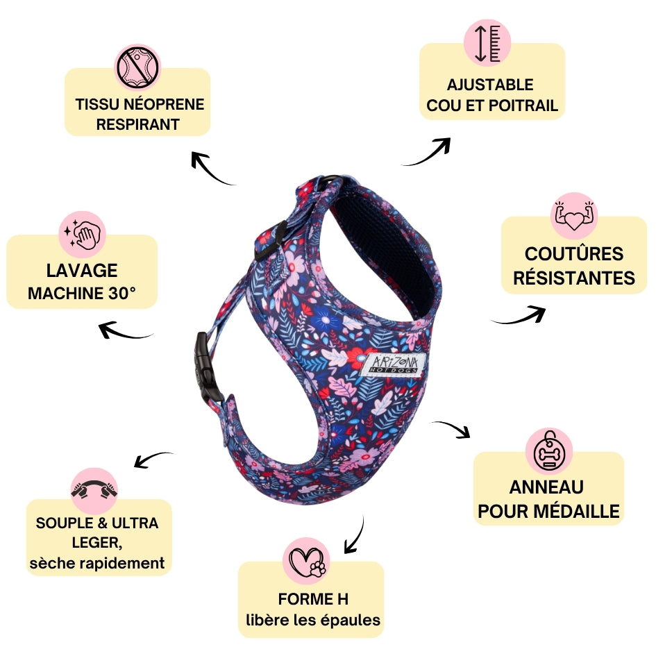 Harnais pour chien en H - Violala