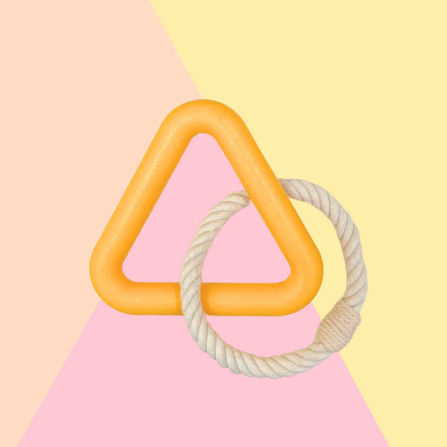 Jouet à mâcher Triangle Jaune