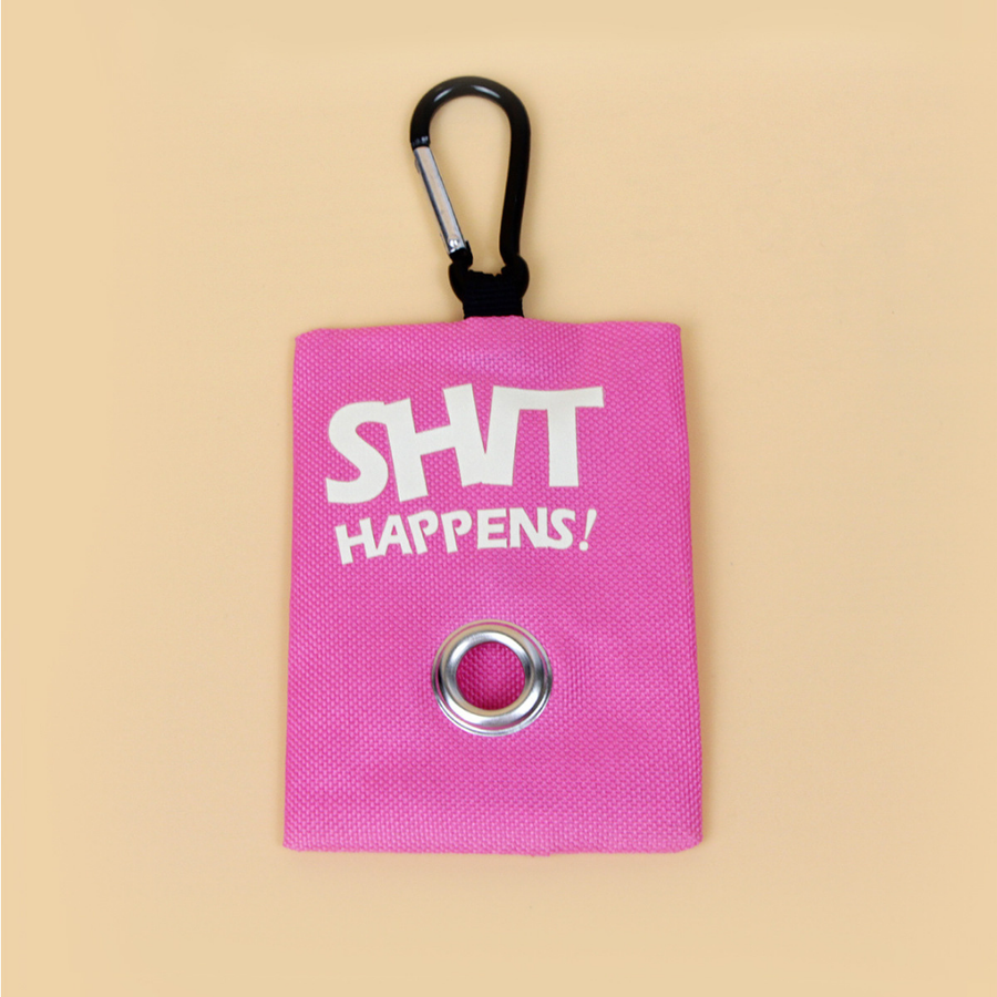 Sacs à déjections "Shit Happens" rose