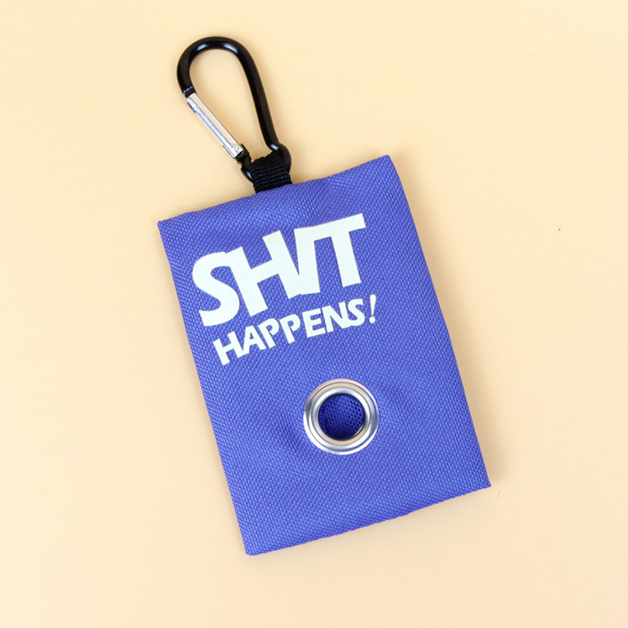 Sacs à déjections "Shit Happens" bleu