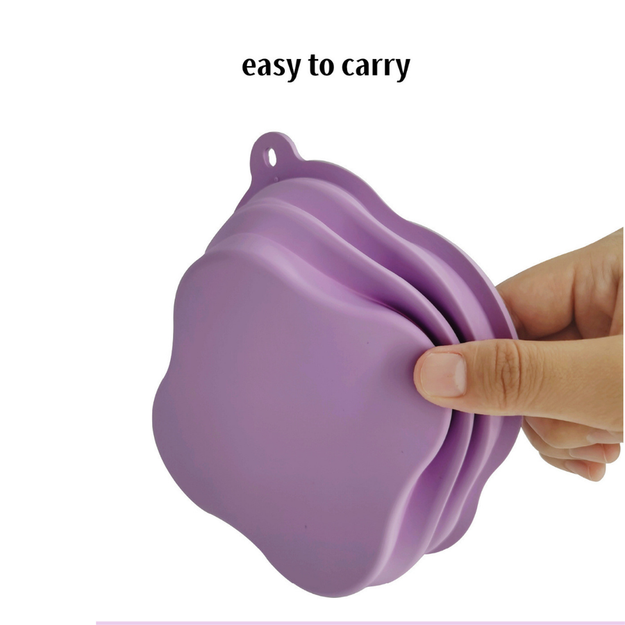 Gamelle Pliable 1L Silicone Rose