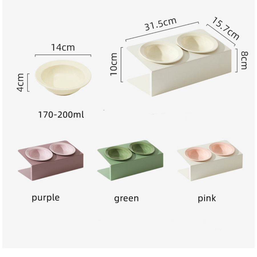 Gamelle Double Surélevée Lila