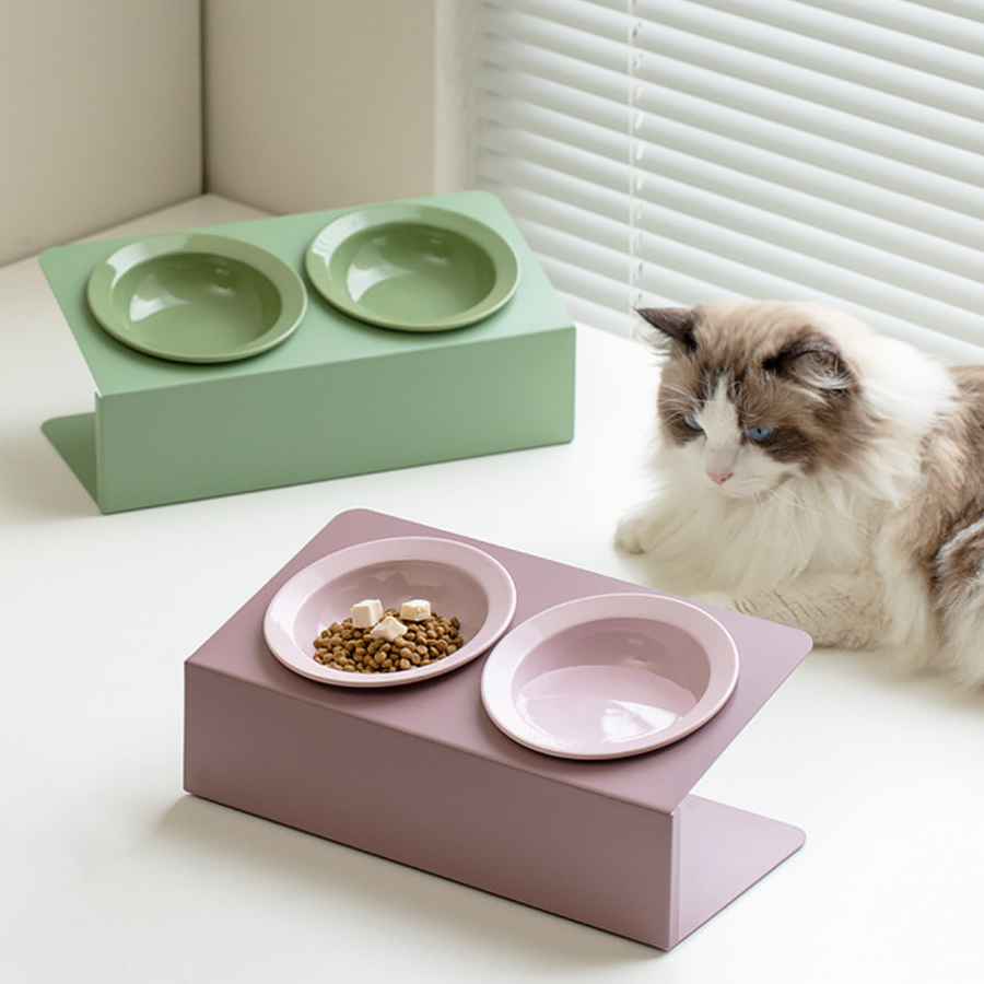 Gamelle Double Surélevée Lila