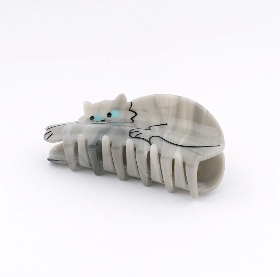 Pince à cheveux Chat Gris