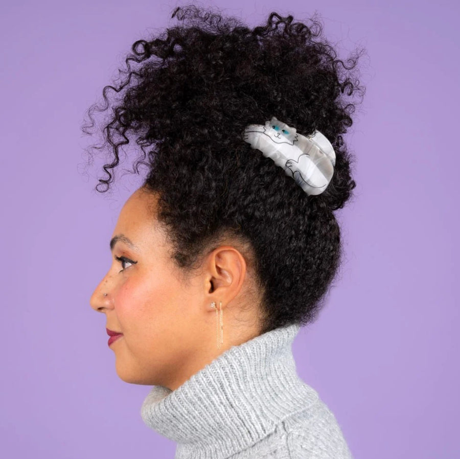 Pince à cheveux Chat Gris