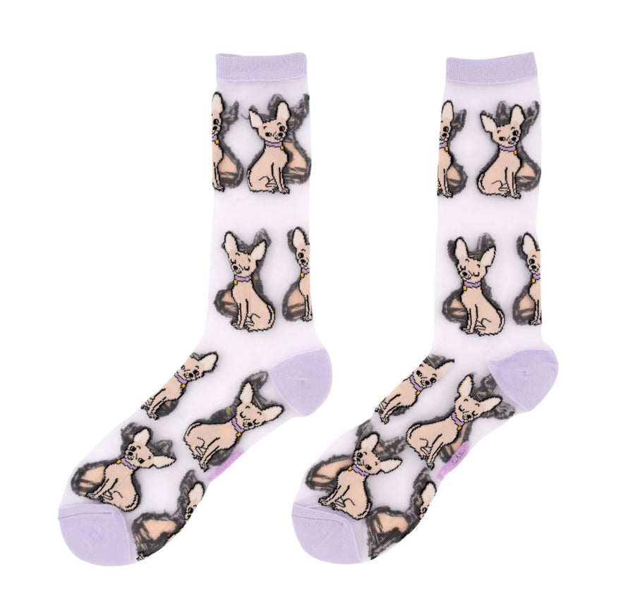 Chaussettes Transparentes Chihuahua