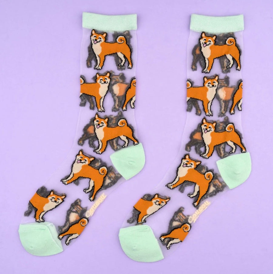 Chaussettes Transparentes Shiba