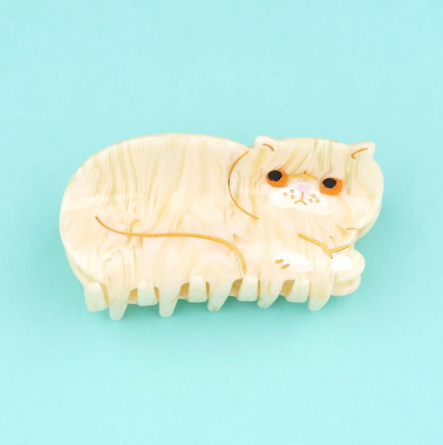 Pince à cheveux Chat Exotic Shorthair Blanc