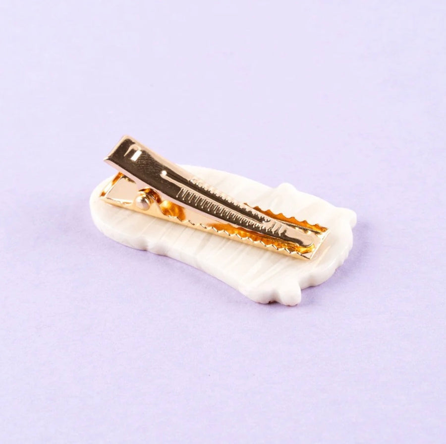 Barrette Chat Exotic Shorthair Blanc