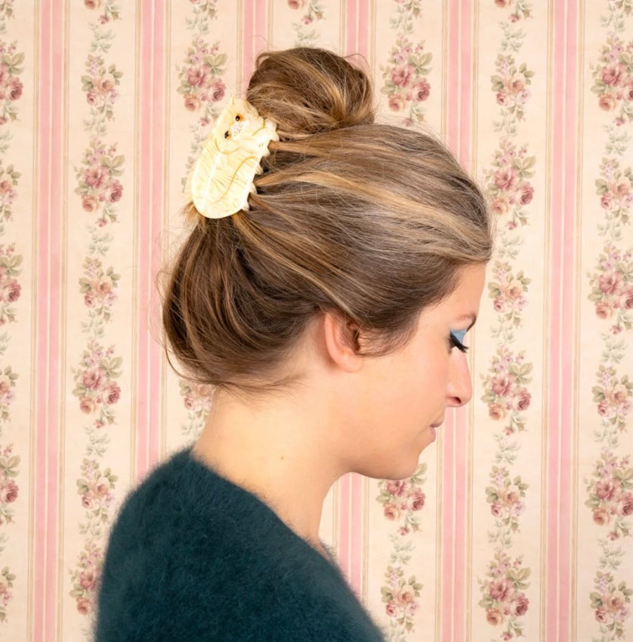 Pince à cheveux Chat Exotic Shorthair Blanc