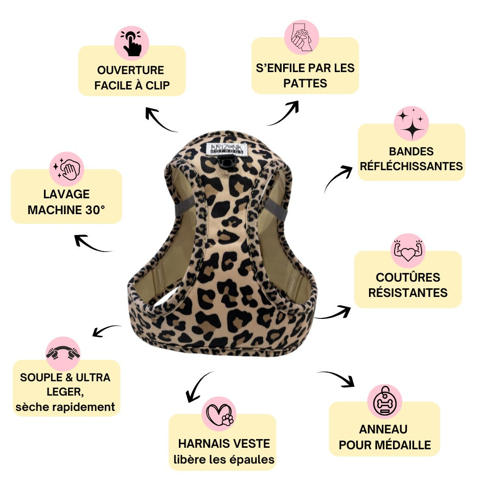 Harnais Step-In Léopard