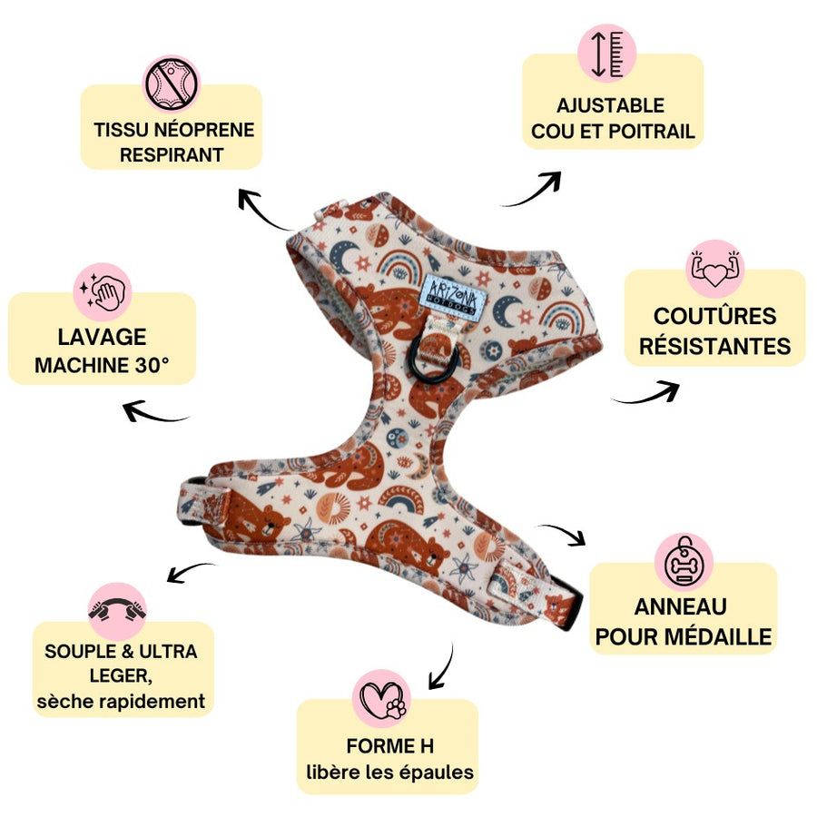 Harnais pour chien en H - Luna Bear