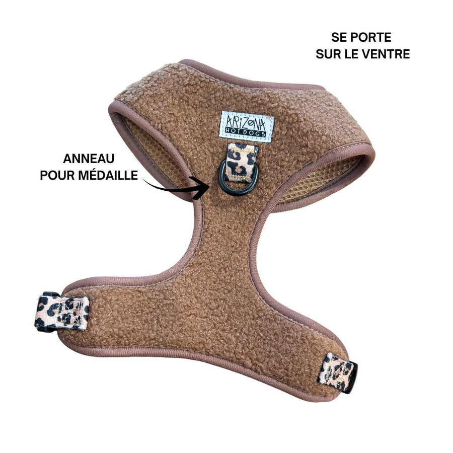 Harnais pour chien en H - Teddy Brun