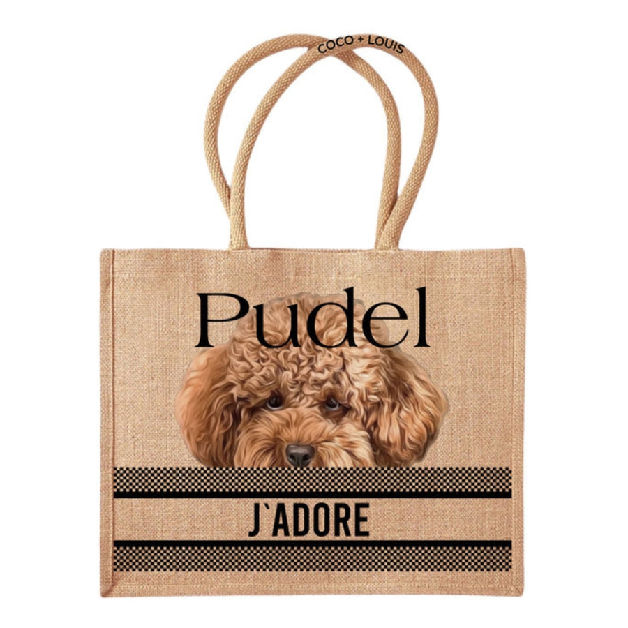 Shopper "J'adore" – Caniche Marron