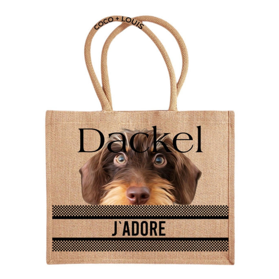 Shopper "J'adore" – Teckel Poils Longs